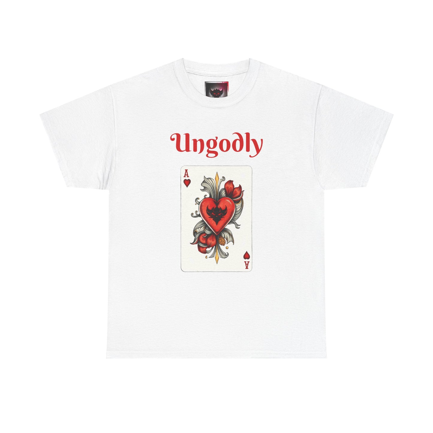 Ungodly Ace of Hearts Tee — Vintage Tattoo Card Graphic T-Shirt