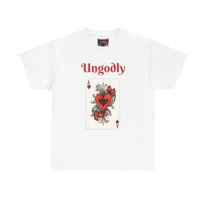 Ungodly Ace of Hearts Tee — Vintage Tattoo Card Graphic T-Shirt