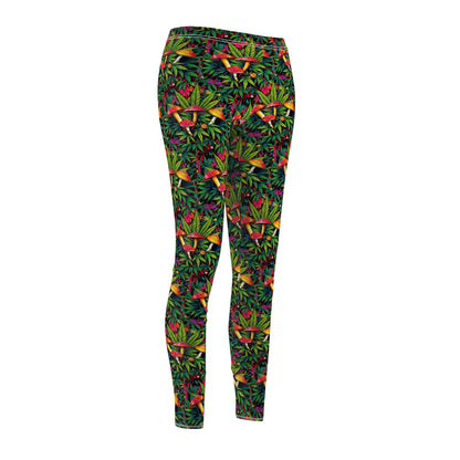 Tropical "Weed and Boomers" Floral Women's Leggings - Casual and Comfortable Athleisure Wear