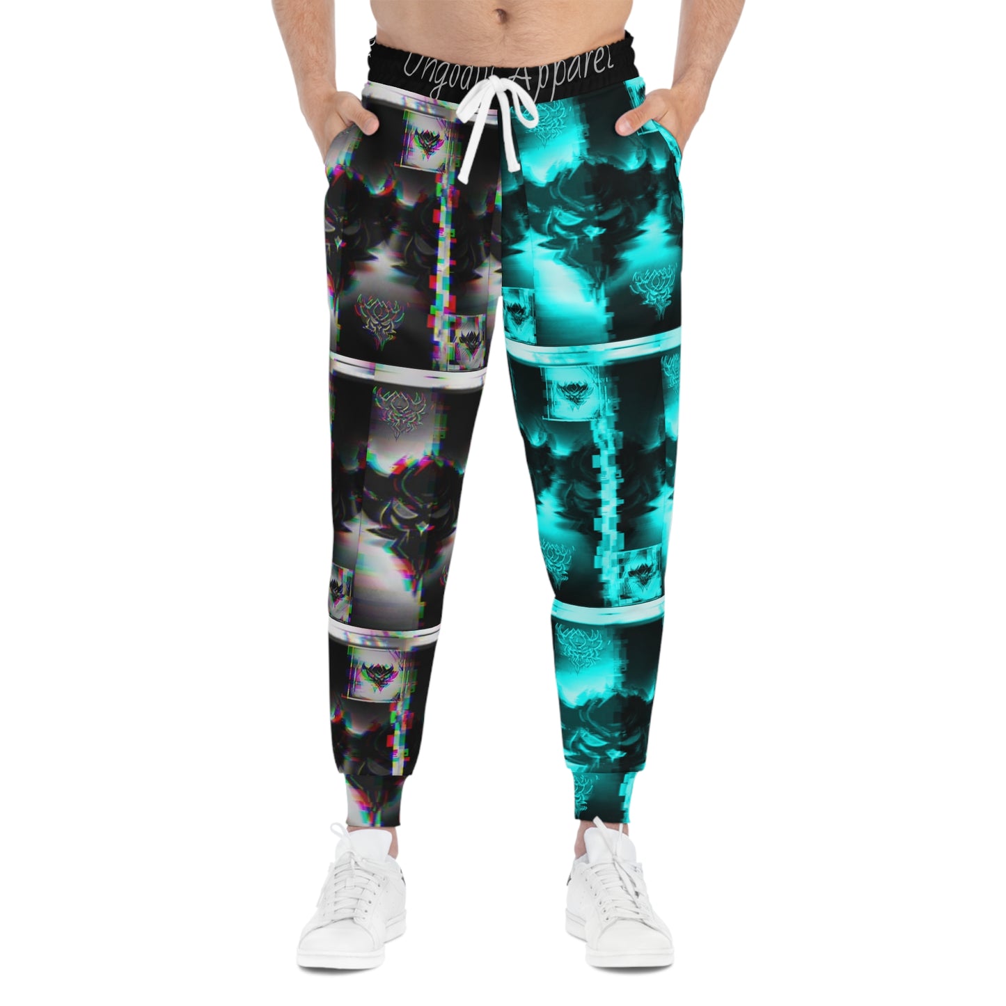 "Ungodly Blur" Urban Graphic Athletic Joggers - Trendy Streetwear for Active Lifestyles
