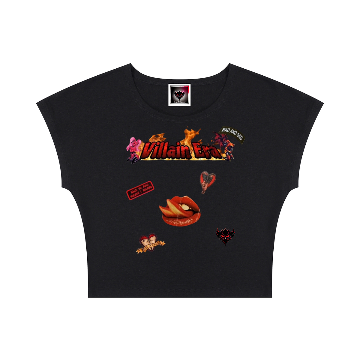 Women's Slim Crop T-Shirt "Villain Era"