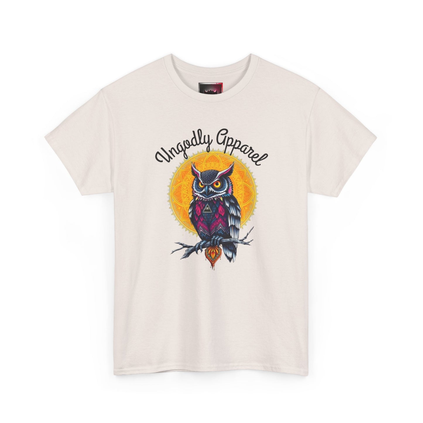 Owl Moon Graphic Tee — Vintage Illustration "Ungodly Apparel"