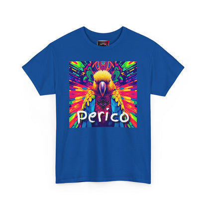 "Perico" Colorful Parrot Unisex Heavy Cotton Tee - Vibrant Tropical Shirt
