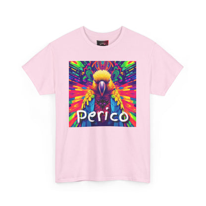 "Perico" Colorful Parrot Unisex Heavy Cotton Tee - Vibrant Tropical Shirt