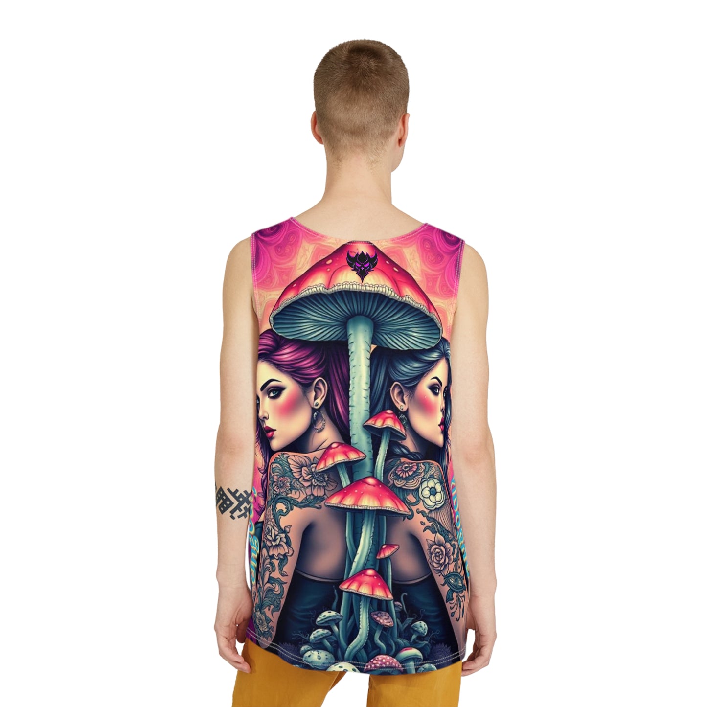 Psychedelic "Bitches and Boomers" Graphic Tank Top for Men - Ungodly Apparel