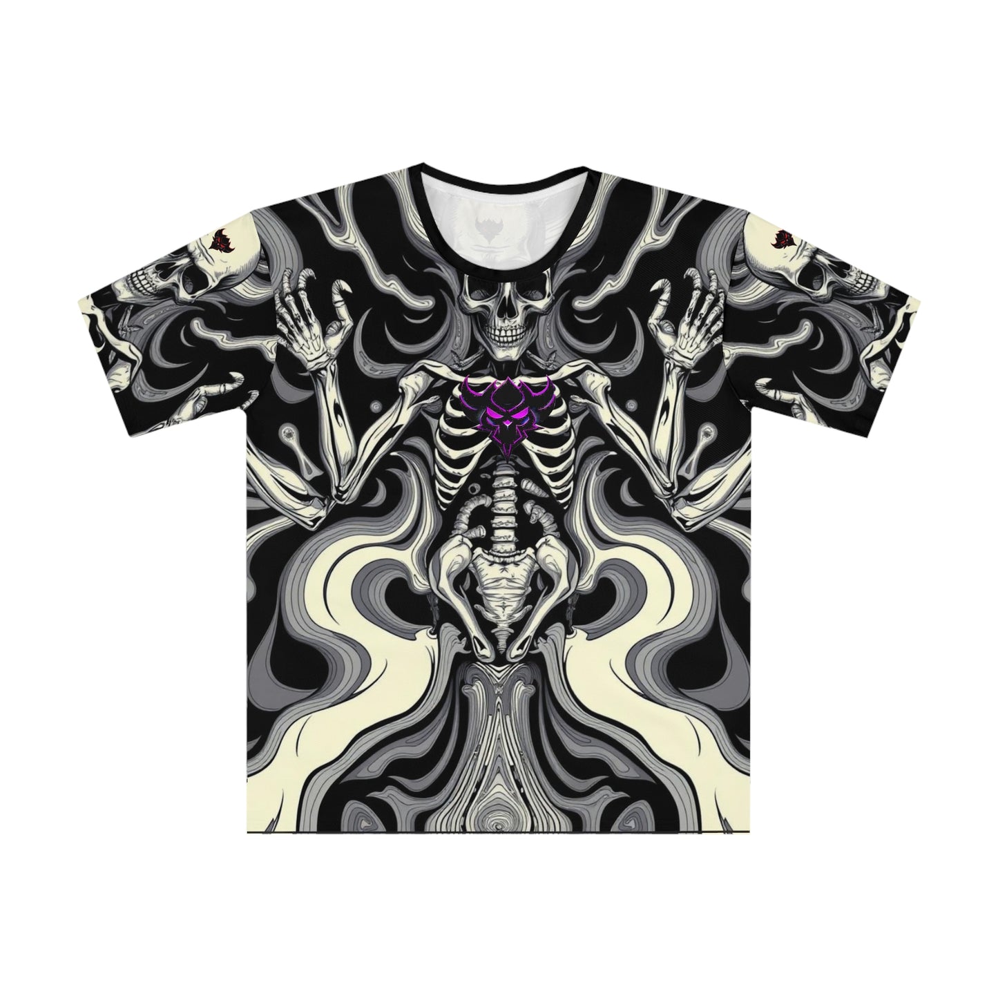 Gothic Skeleton Graphic Tee, Spooky T-Shirt for Halloween, Edgy Casual Wear, Perfect for Festivals, Unique Gift for Men