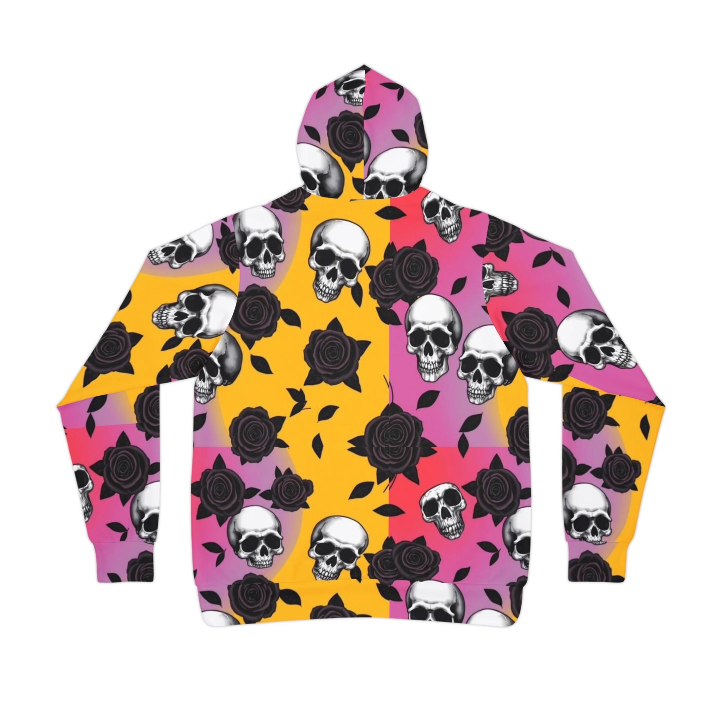 Skull and Black Roses Unisex Hoodie