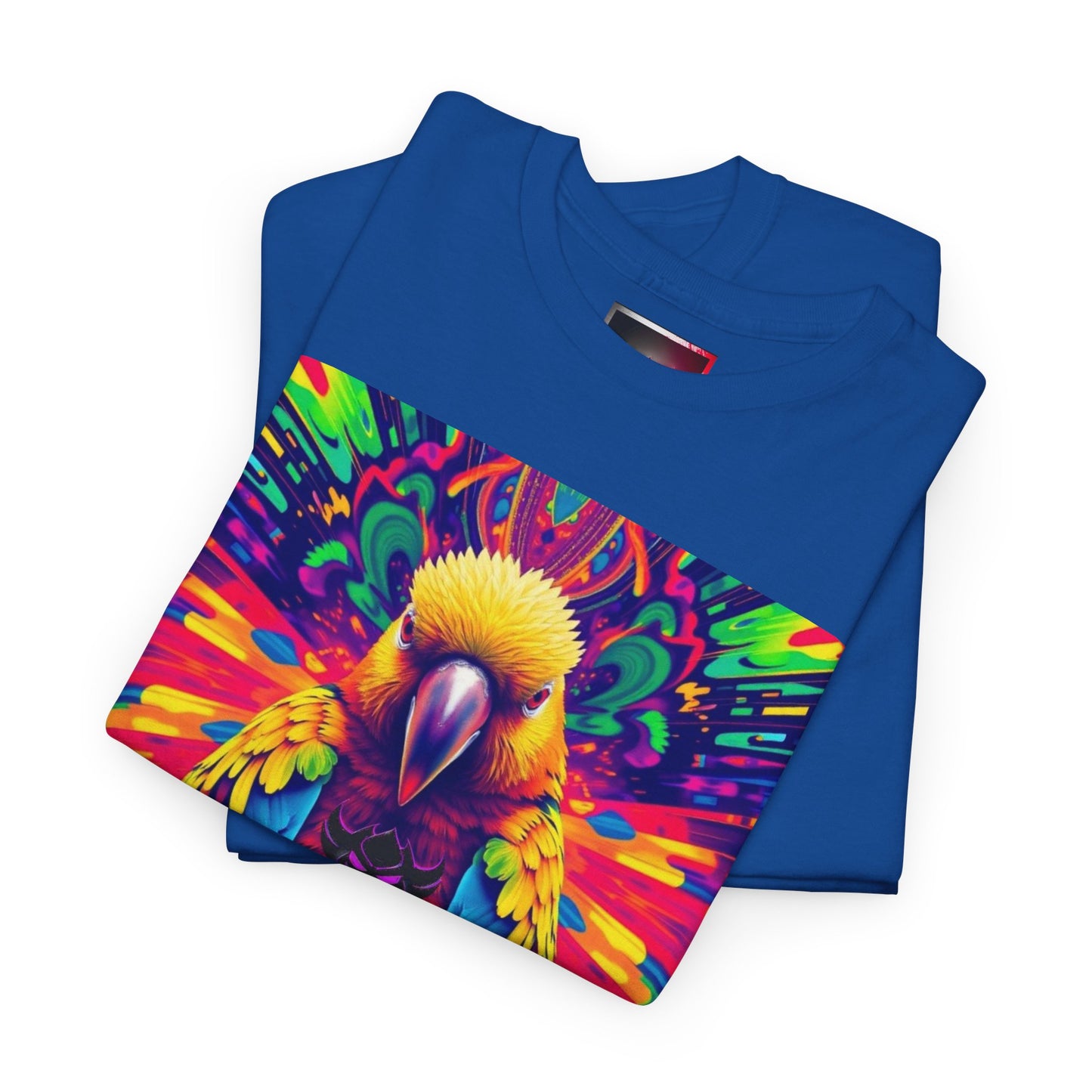 "Perico" Colorful Parrot Unisex Heavy Cotton Tee - Vibrant Tropical Shirt