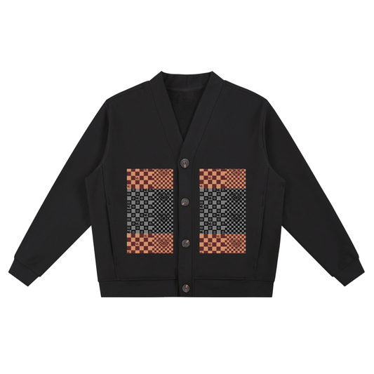 UG Checkerboard Pattern Essential Heavyweight Sweat Cardigan