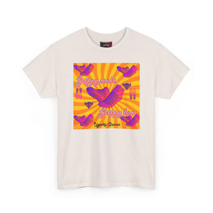 Graphic Tee — "Grippy Socks Grippy Box" Retro Heart Pop Art T-Shirt