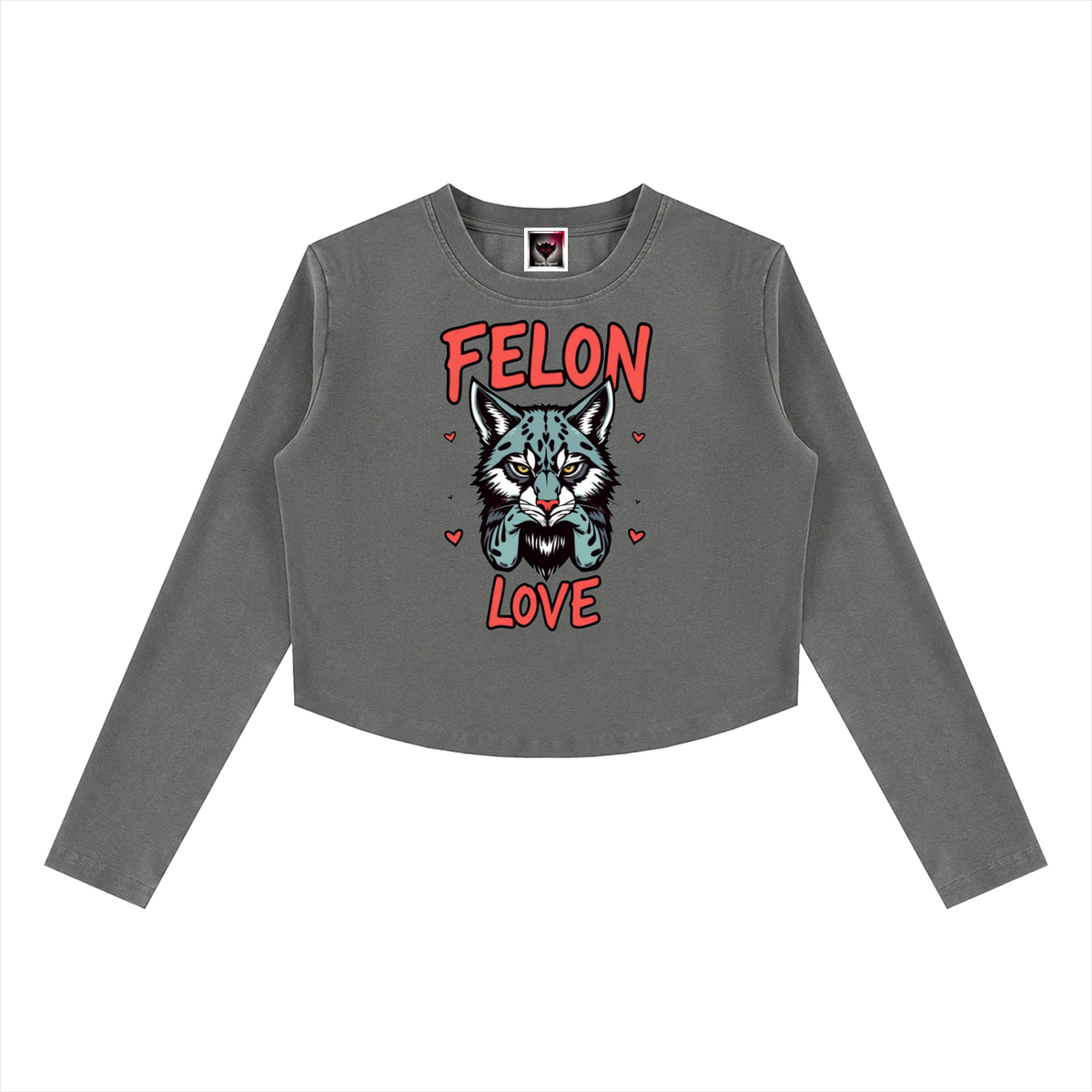 Women's Vintage Wash Slim T-Shirt "Felon Love"