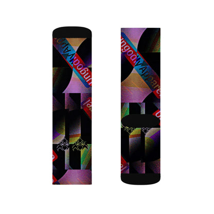 Abstract Neon Pattern Sublimation Socks