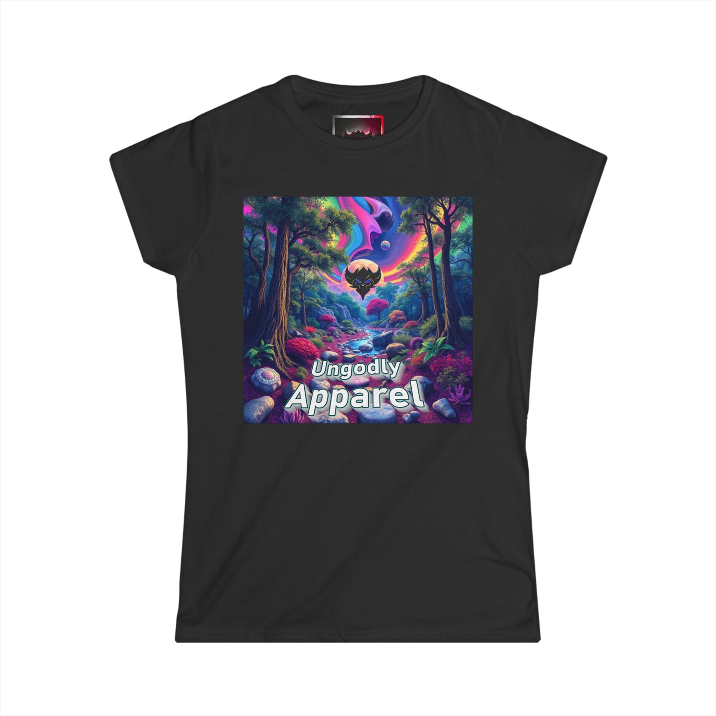 Women's Softstyle Tee - Ungodly Apparel Rainbow Forest Design
