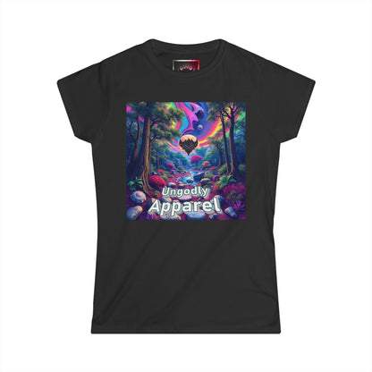 Women's Softstyle Tee - Ungodly Apparel Rainbow Forest Design