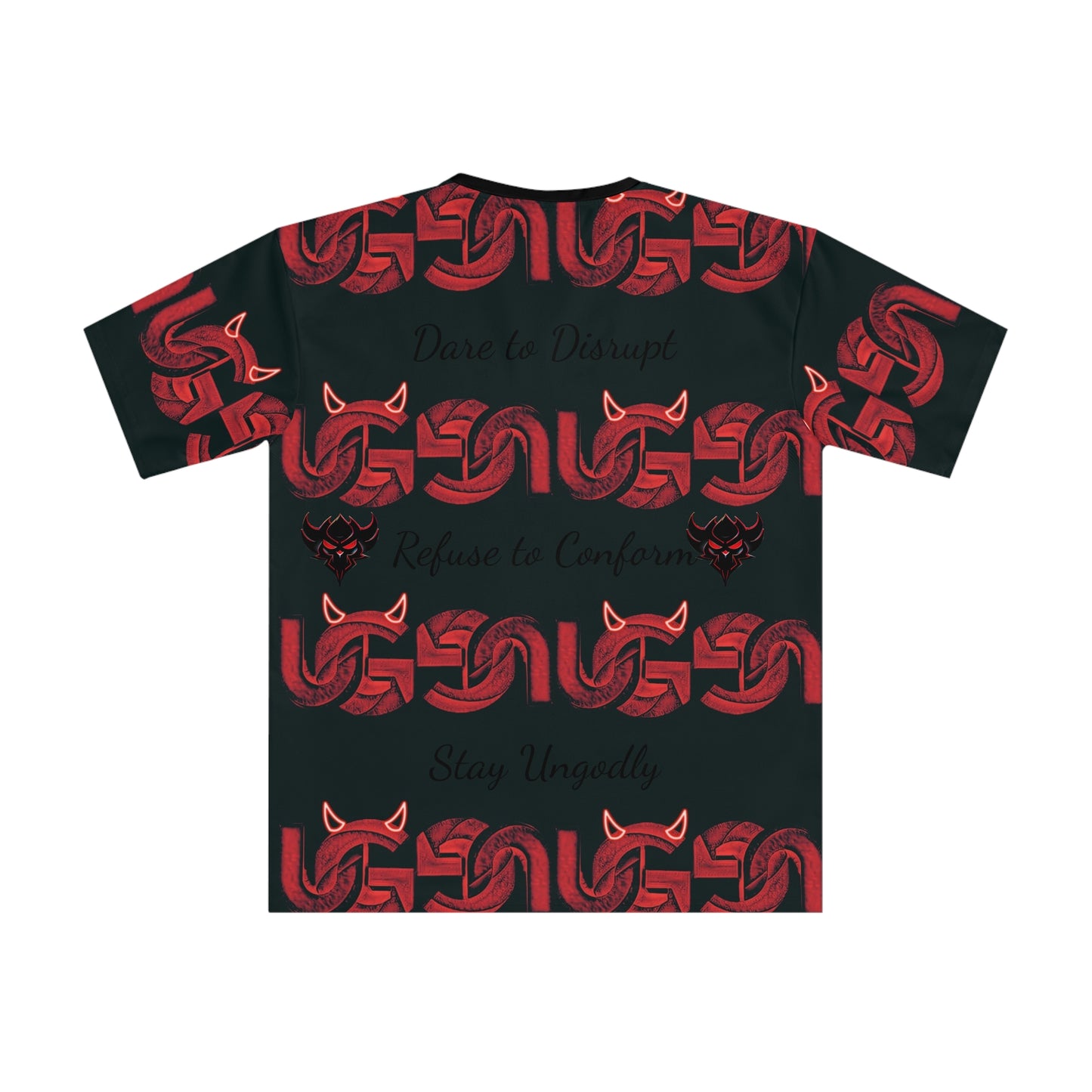 Men's T-Shirt — Ungodly Apparel UG Red Serpent Pattern