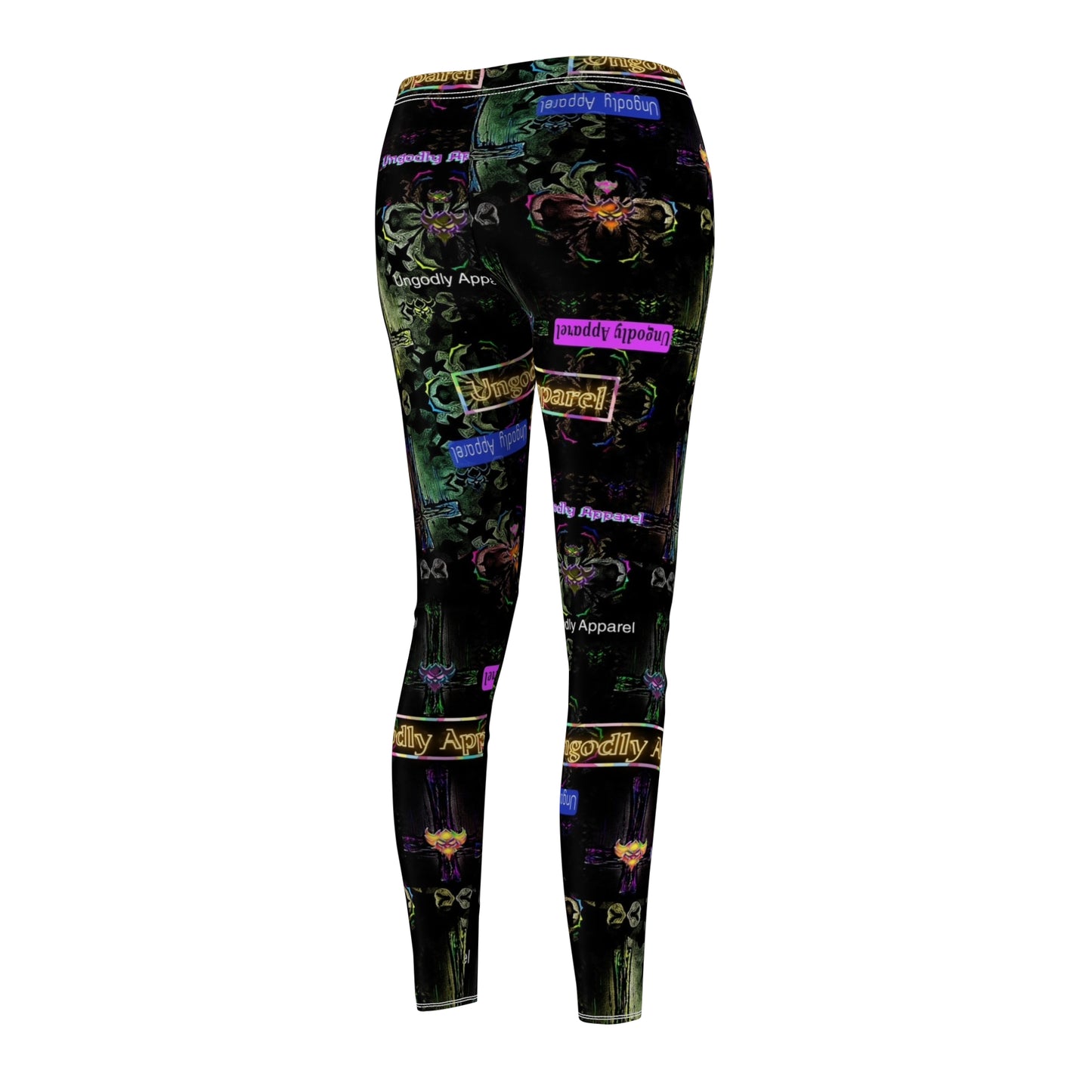 Vibrant Graphic Print Women's Leggings - Casual AOP Activewear