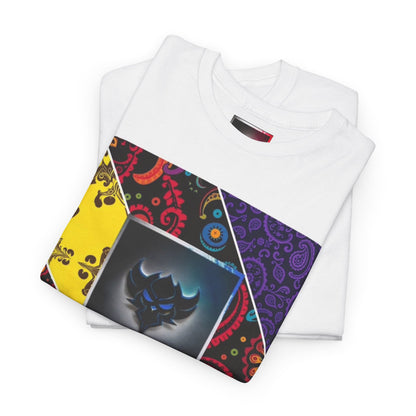 Patchwork Bandana Tee – Psychedelic Bandana Patchwork T-Shirt with Ungodly Apparel Logo