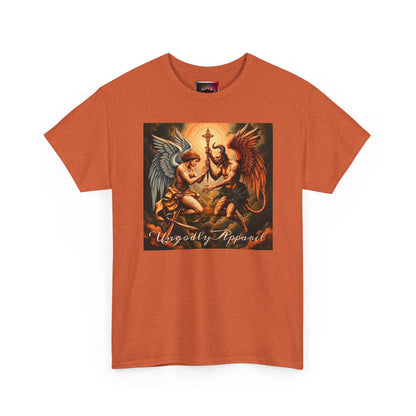 Angels & Demons Graphic Tee — 'Heavenly Musical' Vintage Gothic Art Shirt