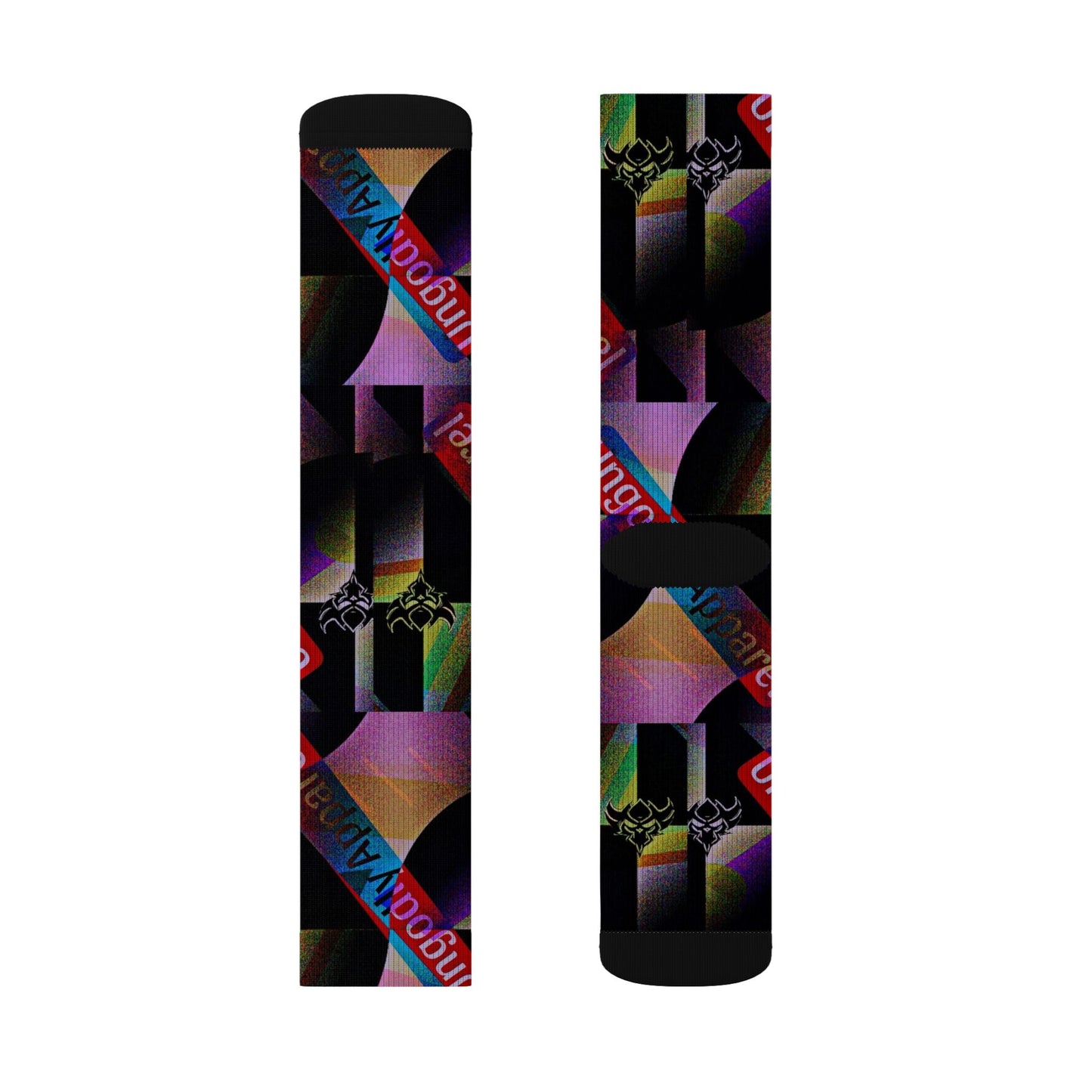 Abstract Neon Pattern Sublimation Socks
