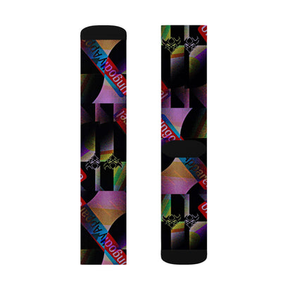Abstract Neon Pattern Sublimation Socks