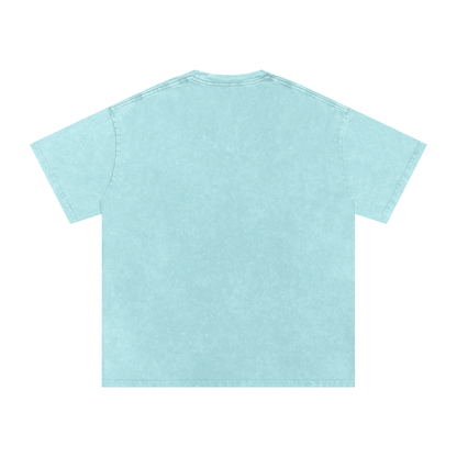 Snow Washed "Ungodly Puzzle" Oversized Cotton T-Shirt
