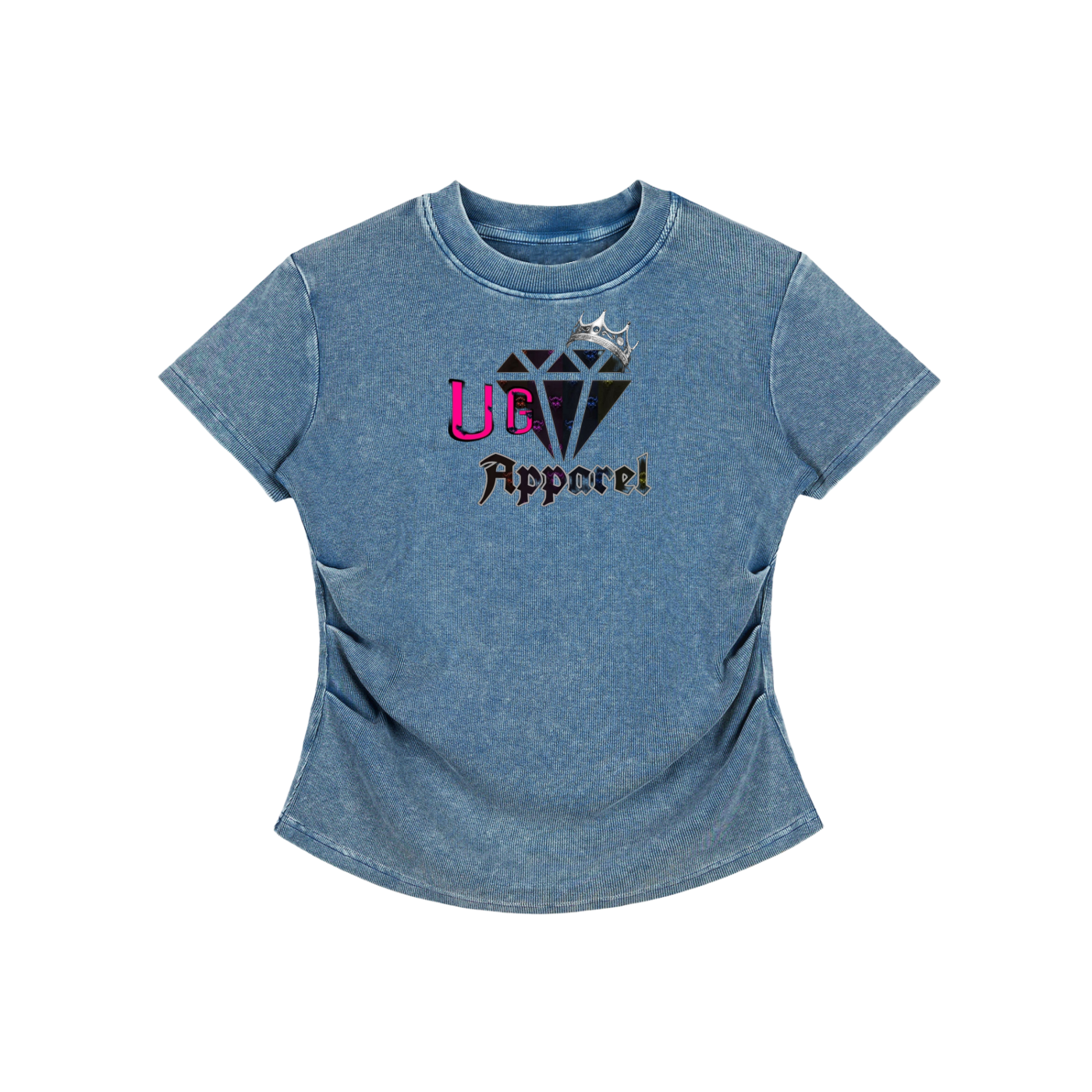 "UG Diamonds" Vintage Washed Bodycon Cotton T-Shirt
