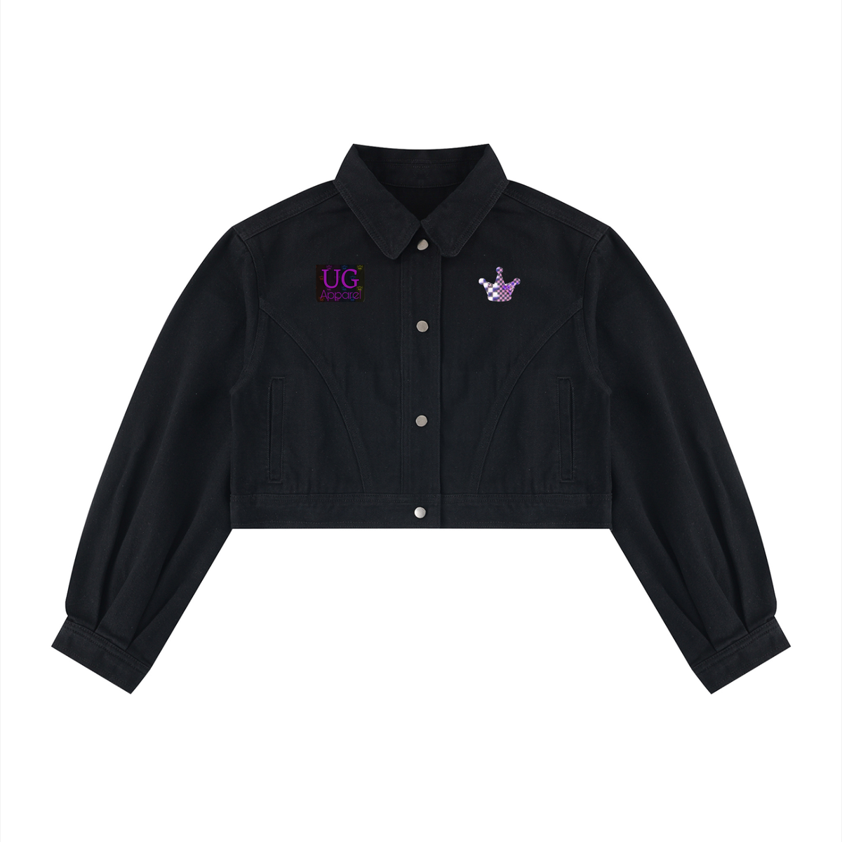"UG Apparel Pinup Girls" Women’s Crop Denim Jacket