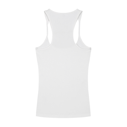 "Black and Pink UG Apparel Skull" Slim Fit Ribbed Racerback Tank Top