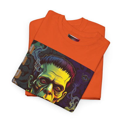 "High and Haunted" Frankenstein Tee, Unisex Graphic Shirt, Halloween Apparel, Spooky Gift, Horror Movie Merchandise, Party Outfit