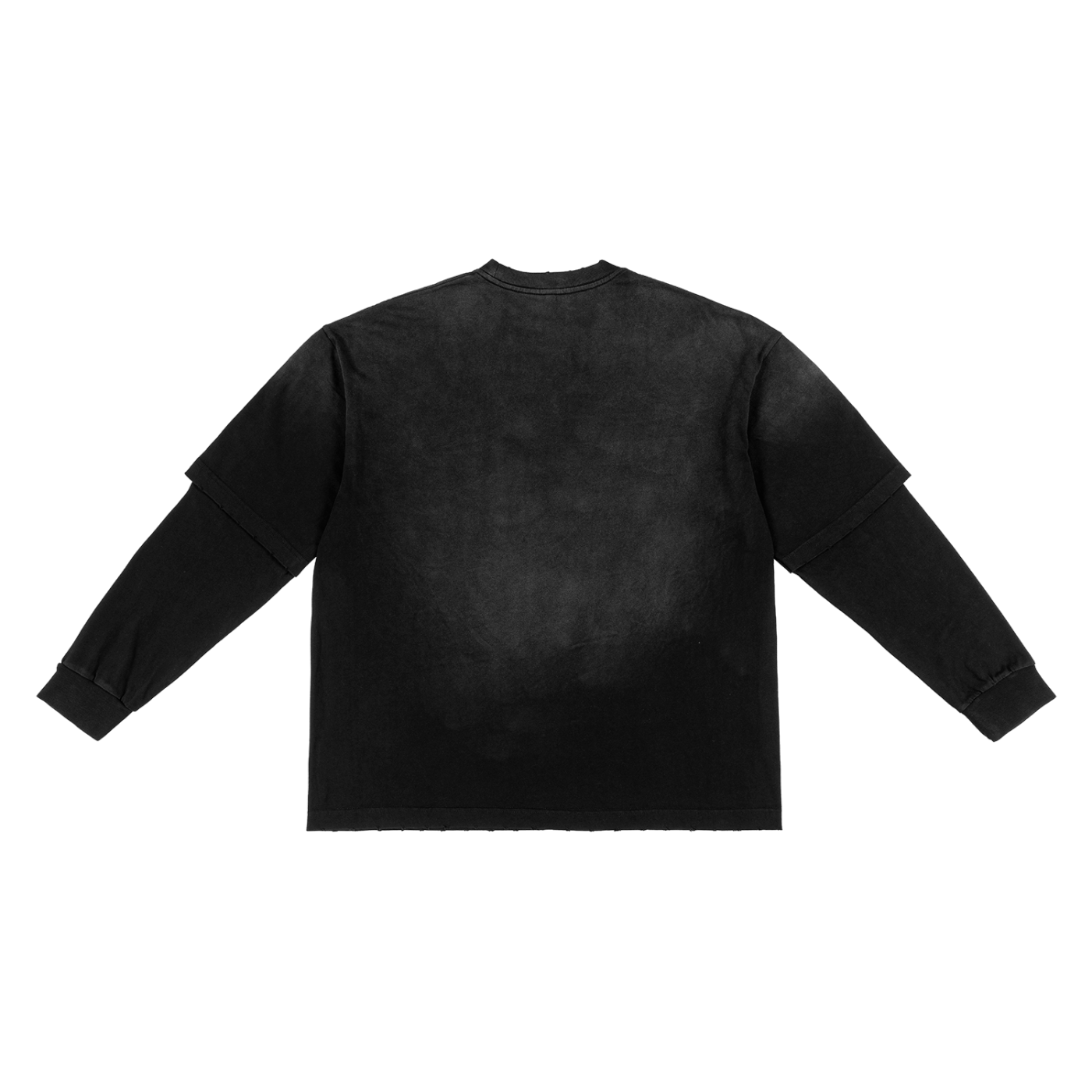 "Cast Out" Sunfade Hand-Frayed Faux Two-Piece T-Shirt