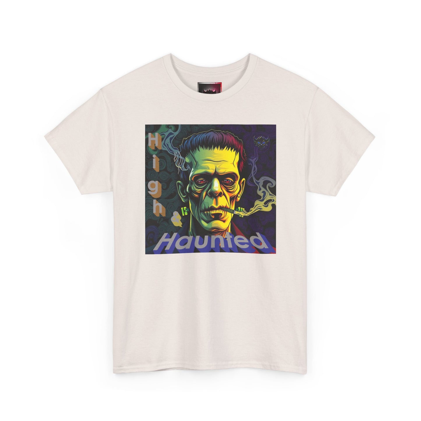 "High and Haunted" Frankenstein Tee, Unisex Graphic Shirt, Halloween Apparel, Spooky Gift, Horror Movie Merchandise, Party Outfit