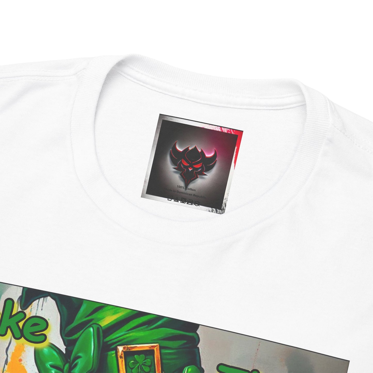 St. Patrick's Day Unisex Heavy Cotton Tee - "Make Your Own Luck Then Double Down" Fun Graphic Tee