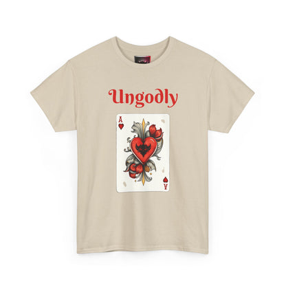 Ungodly Ace of Hearts Tee — Vintage Tattoo Card Graphic T-Shirt