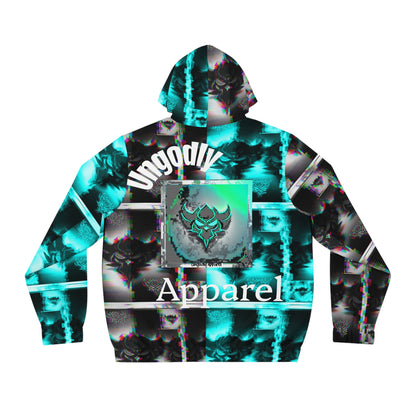 "Ungodly Blur" Urban Style Men's Full-Zip Hoodie