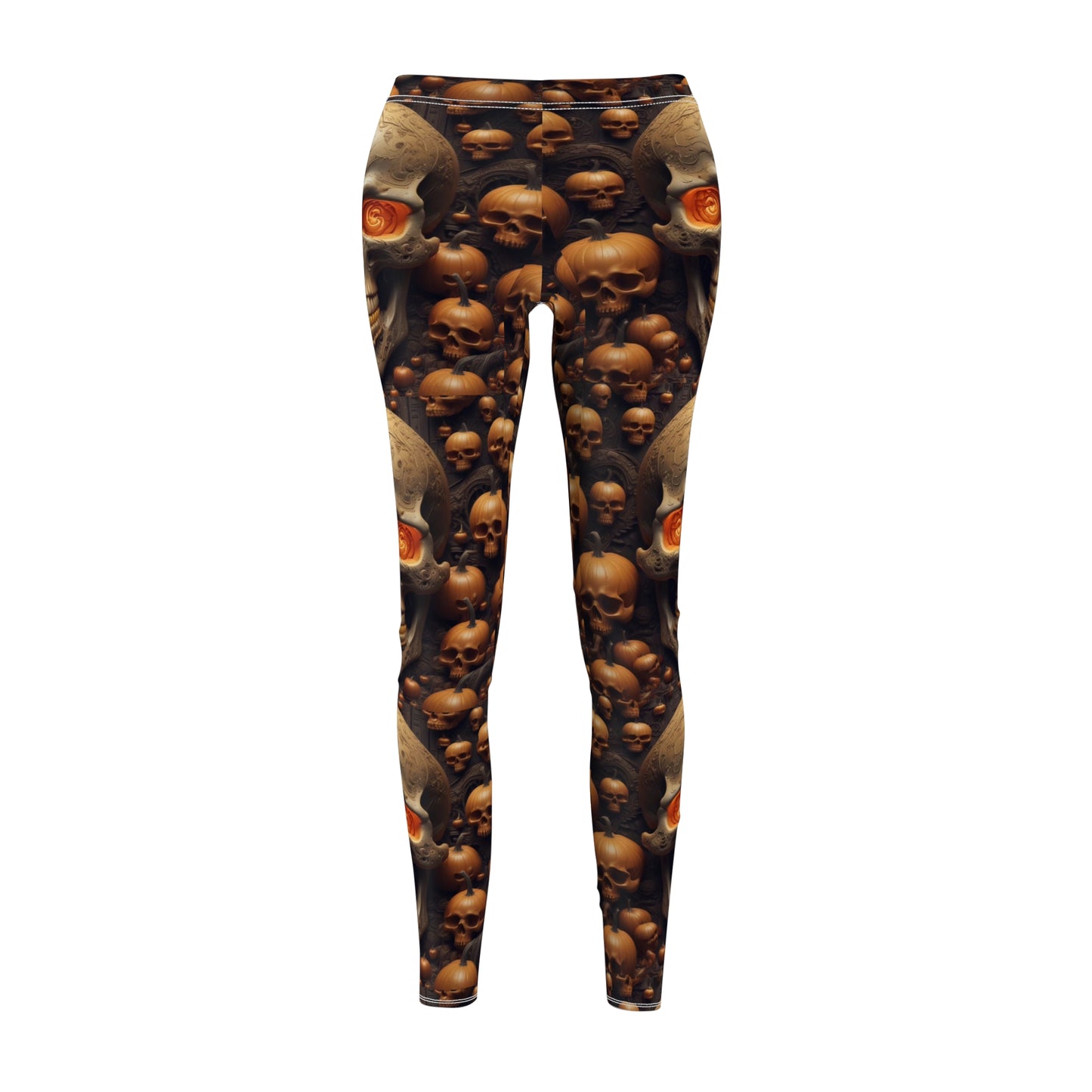 Women's "Orange Skull" Leggings