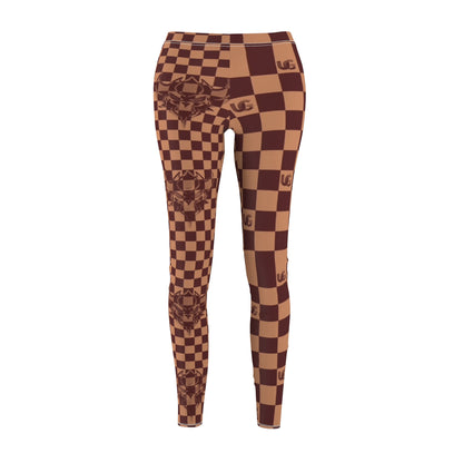 Women's UG Apparel Brown Checkerboard Casual Leggings