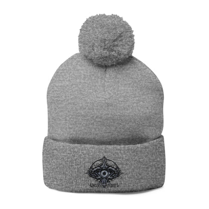 Ungodly EyeEmbroidered Eye Mandala Pom-Pom Beanie