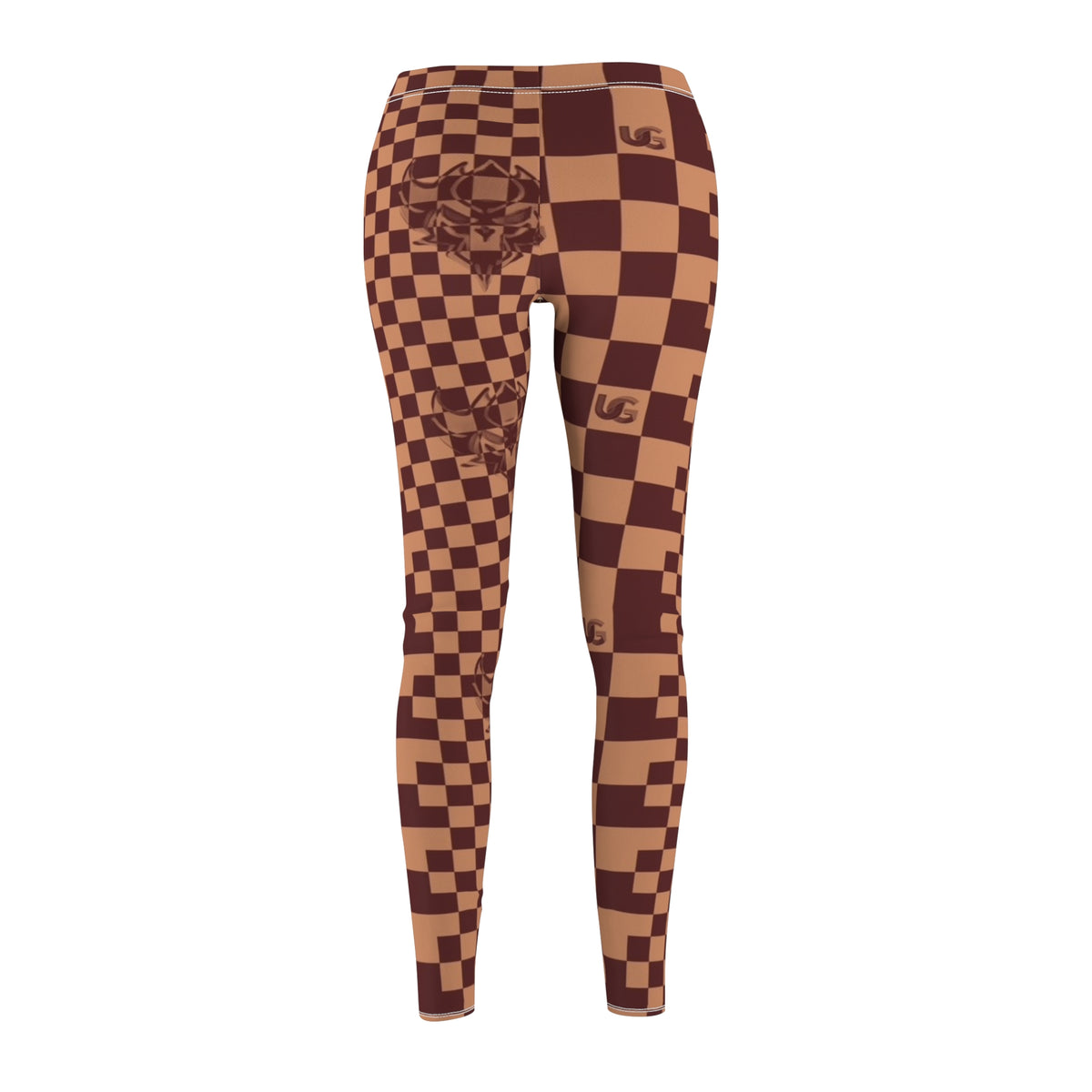 Women's UG Apparel Brown Checkerboard Casual Leggings