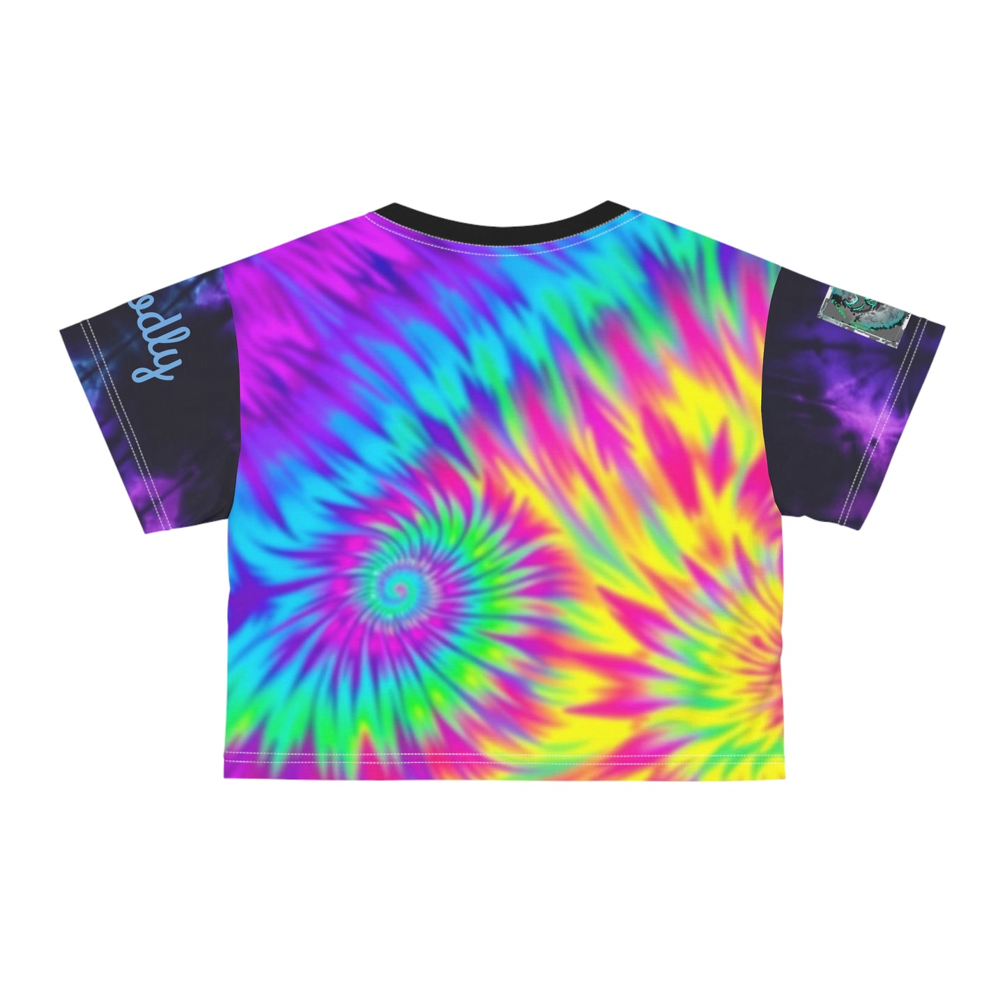 "Saddie Baddie" Vibrant Tie-Dye Crop Tee for Trendsetters | Summer Essentials, Festival Wear, Casual Chic, Gifts for Her, Fashion Statement