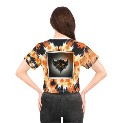 Spooky Season Tie-Dye Crop Tee | Fun Halloween Top, Trendy Apparel, Festival Wear, Casual T-Shirt, Fall Fashion