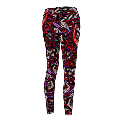 "Chill of Darkness" Vibrant Artistic Patterned Leggings – Perfect for Casual Wear or Festivals