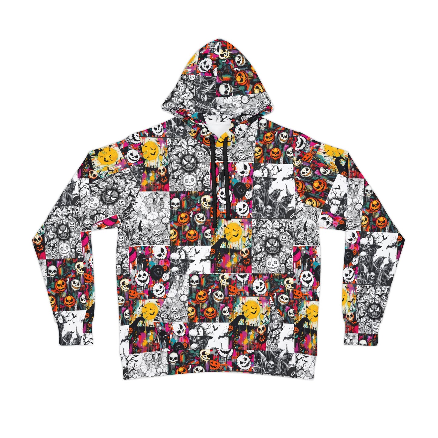 Horror Patchwork Style Hoodie