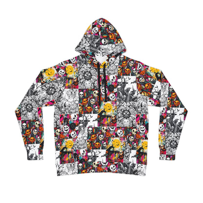 Horror Patchwork Style Hoodie