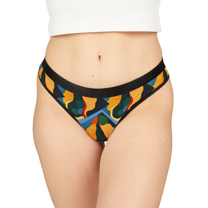Colorful Abstract Women's Thongs - Comfortable & Stylish Underwear