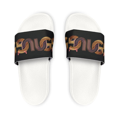 Slide Sandals — Retro "UG" Chain Graphic Pool Slides for Men