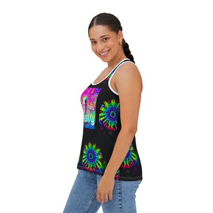 Psychedelic Women's Tank Top, Edgy Summer Style, Boho Vibes, Festival Attire, Comfortable Everyday Wear