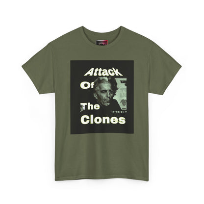 "Attack of the Clonez" Graphic Tee — Retro Sci‑Fi Movie Parody T-Shirt