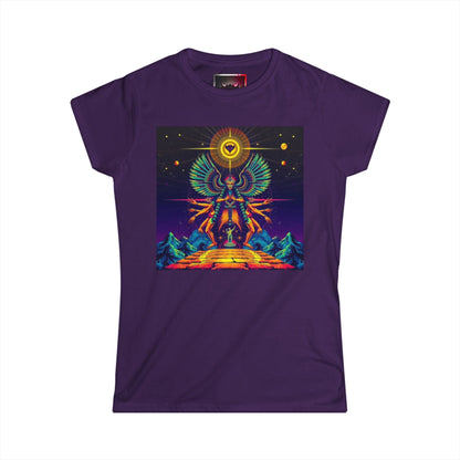 Women's Tee — Neon Cosmic Anunnaki Graphic
