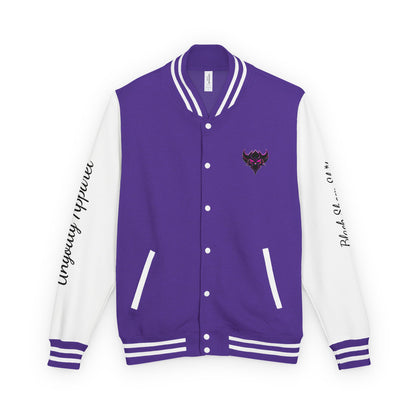 Letterman Jacket — Pink Kaleidoscope "Black Sheep of the Family"  Design with 'Ungodly Apparel' Sleeve Text