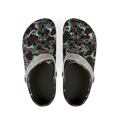Ungodly Apparel Skull Glitch Clog